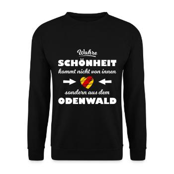 Odenwälder Schönheit - Unisex Pullover - Schwarz - Vorne - Alina (178cm) & Michal (187cm)