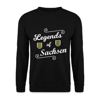 The Saxon Legends - Unisex Sweatshirt - black - Front - Alina (178cm) & Michal (187cm)
