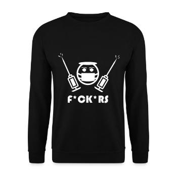 Le retour des mesures - Sweat-shirt Unisexe - noir - Devant - Alina (178cm) & Michal (187cm)