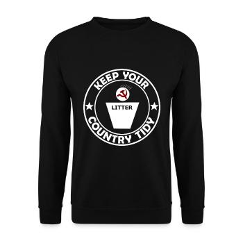 Cleaning of all countries - Unisex Sweatshirt - black - Front - Alina (178cm) & Michal (187cm)