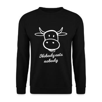 Viande non merci - Sweat-shirt Unisexe - noir - Devant - Alina (178cm) & Michal (187cm)