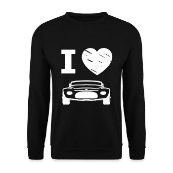 J’adore les voitures rapides - Sweat-shirt Unisexe - noir - Devant - Alina (178cm) & Michal (187cm)