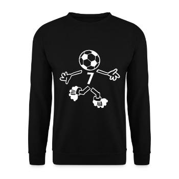 The number 7 - Unisex Sweatshirt - black - Front - Alina (178cm) & Michal (187cm)