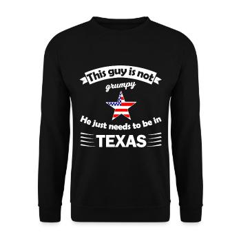 Daheim in Texas - Unisex Pullover - Schwarz - Vorne - Alina (178cm) & Michal (187cm)