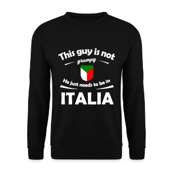 The Italy Fans - Unisex Sweatshirt - black - Front - Alina (178cm) & Michal (187cm)