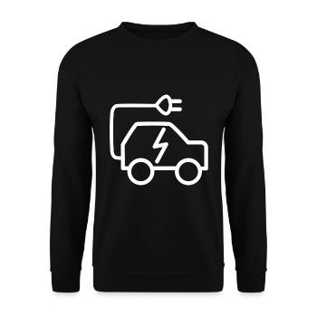 Les voitures électriques - Sweat-shirt Unisexe - noir - Devant - Alina (178cm) & Michal (187cm)