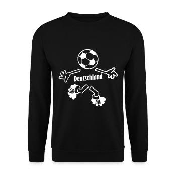 Der deutsche Fußball Fan - Unisex Pullover - Schwarz - Vorne - Alina (178cm) & Michal (187cm)