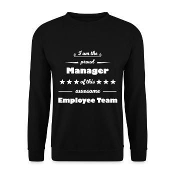 The Manager - Unisex Sweatshirt - black - Front - Alina (178cm) & Michal (187cm)