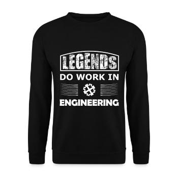 Légendes de l’ingénieur - Sweat-shirt Unisexe - noir - Devant - Alina (178cm) & Michal (187cm)