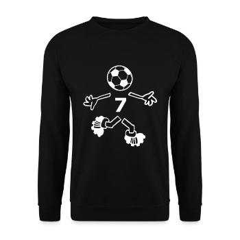 The number seven - Unisex Sweatshirt - black - Front - Alina (178cm) & Michal (187cm)