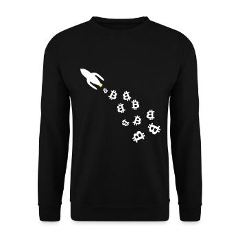 Die Bitcoin Milchstrasse - Unisex Pullover - Schwarz - Vorne - Alina (178cm) & Michal (187cm)