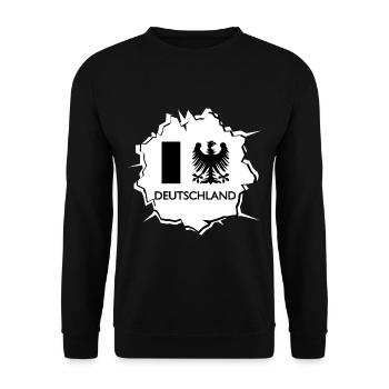 Un cœur pour l’Allemagne - Sweat-shirt Unisexe - noir - Devant - Alina (178cm) & Michal (187cm)