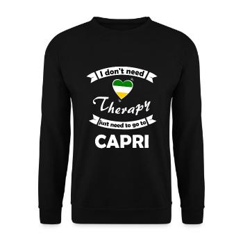 Holidays in Capri Italy - Unisex Sweatshirt - black - Front - Alina (178cm) & Michal (187cm)