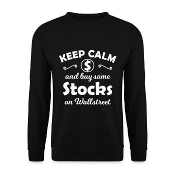 Bourse et Wall Street - Sweat-shirt Unisexe - noir - Devant - Alina (178cm) & Michal (187cm)