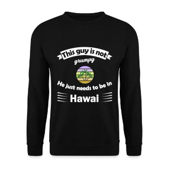 Urlaub in Hawai - Unisex Pullover - Schwarz - Vorne - Alina (178cm) & Michal (187cm)