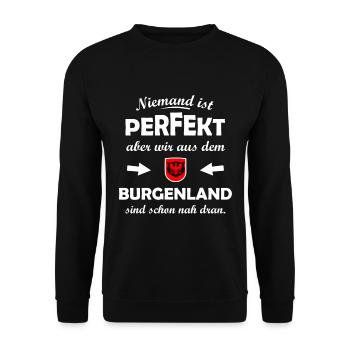 Burgenland in Österreich - Unisex Pullover - Schwarz - Vorne - Alina (178cm) & Michal (187cm)