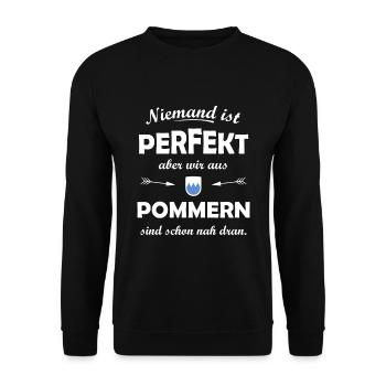 Die Provinz Pommern - Unisex Pullover - Schwarz - Vorne - Alina (178cm) & Michal (187cm)