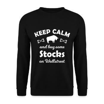 The Stock Trader - Unisex Sweatshirt - black - Front - Alina (178cm) & Michal (187cm)