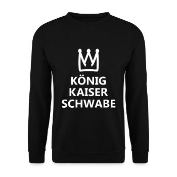 Majestät aus dem Schwabenland - Unisex Pullover - Schwarz - Vorne - Alina (178cm) & Michal (187cm)