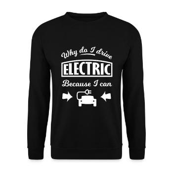 Les voitures électriques arrivent - Sweat-shirt Unisexe - noir - Devant - Alina (178cm) & Michal (187cm)