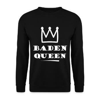 Königin aus Baden - Unisex Pullover - Schwarz - Vorne - Alina (178cm) & Michal (187cm)