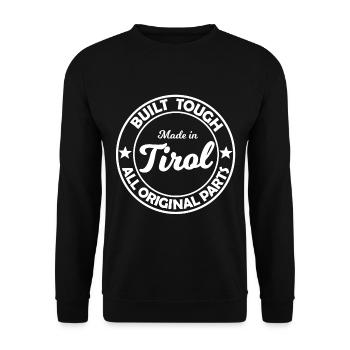 Hergestellt in Tirol - Unisex Pullover - Schwarz - Vorne - Alina (178cm) & Michal (187cm)