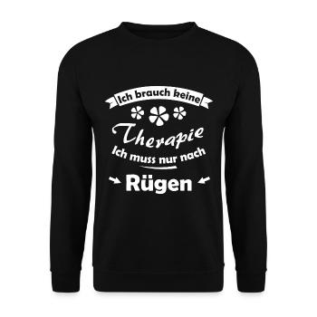 Ferien in Rügen - Unisex Pullover - Schwarz - Vorne - Alina (178cm) & Michal (187cm)