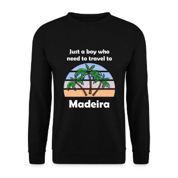 Le garçon de Madère - Sweat-shirt Unisexe - noir - Devant - Alina (178cm) & Michal (187cm)