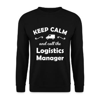 Transport und Logistik Supervisor - Unisex Pullover - Schwarz - Vorne - Alina (178cm) & Michal (187cm)