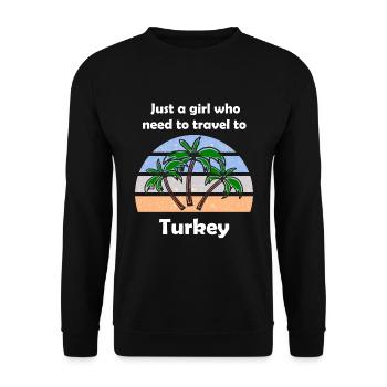 Tourist in Turkey - Unisex Sweatshirt - black - Front - Alina (178cm) & Michal (187cm)