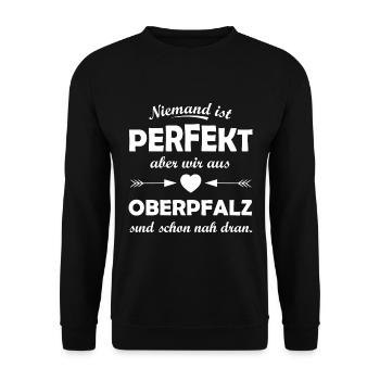 Die Oberpfälzer - Unisex Pullover - Schwarz - Vorne - Alina (178cm) & Michal (187cm)