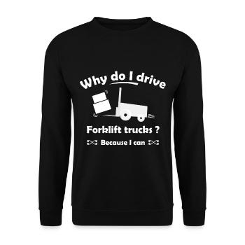 Logistics Driver - Unisex Sweatshirt - black - Front - Alina (178cm) & Michal (187cm)