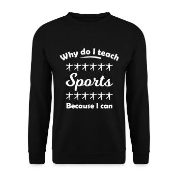 Sport - Unisex Pullover - Schwarz - Vorne - Alina (178cm) & Michal (187cm)