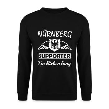 Franken Fans - Unisex Pullover - Schwarz - Vorne - Alina (178cm) & Michal (187cm)