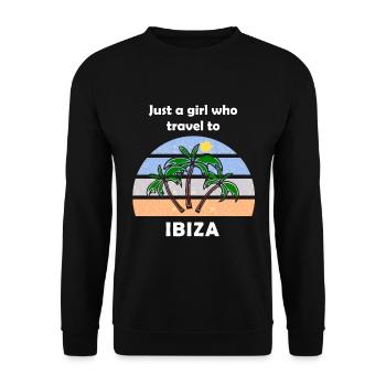 Voyage à Ibiza - Sweat-shirt Unisexe - noir - Devant - Alina (178cm) & Michal (187cm)