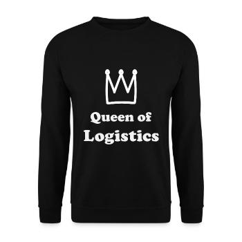 Queen of Logistics - Unisex Sweatshirt - black - Front - Alina (178cm) & Michal (187cm)