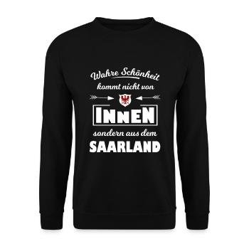 Die Saarländer - Unisex Pullover - Schwarz - Vorne - Alina (178cm) & Michal (187cm)