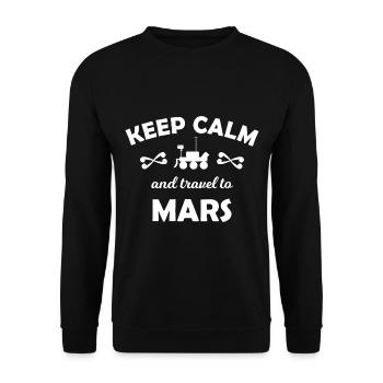 The journey into orbit - Unisex Sweatshirt - black - Front - Alina (178cm) & Michal (187cm)