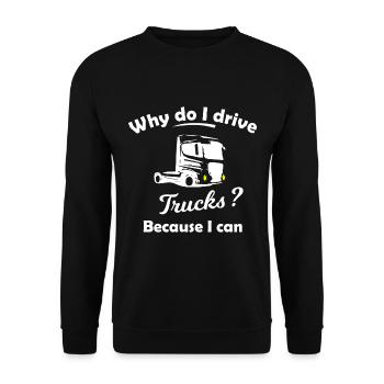 Truck Driver - Unisex Sweatshirt - black - Front - Alina (178cm) & Michal (187cm)