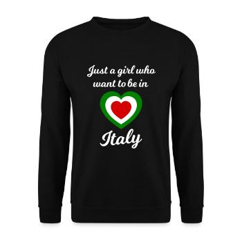 The girl from Italy - Unisex Sweatshirt - black - Front - Alina (178cm) & Michal (187cm)