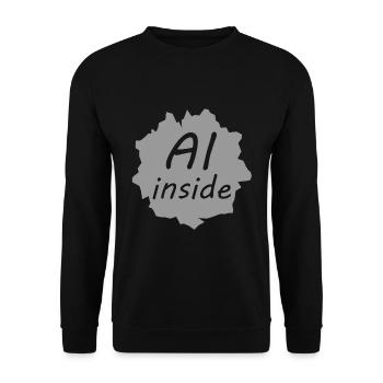 L’IA arrive - Sweat-shirt Unisexe - noir - Devant - Alina (178cm) & Michal (187cm)
