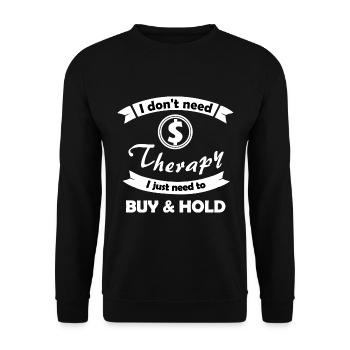 The buy and hold investor - Unisex Sweatshirt - black - Front - Alina (178cm) & Michal (187cm)