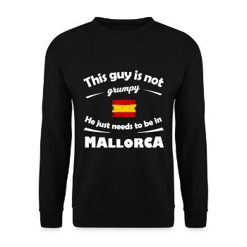 Tourist in Mallorca - Unisex Sweatshirt - black - Front - Alina (178cm) & Michal (187cm)