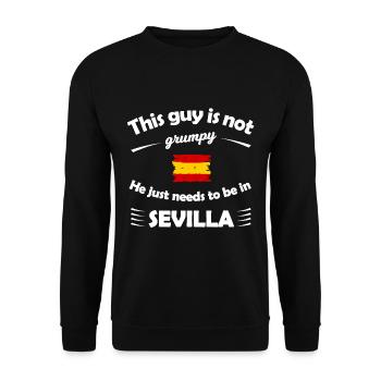 Vacances à Séville - Sweat-shirt Unisexe - noir - Devant - Alina (178cm) & Michal (187cm)