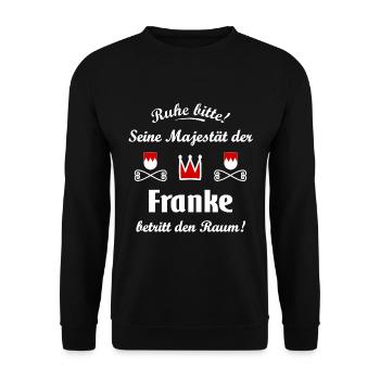 Zuhause im Frankenland - Unisex Pullover - Schwarz - Vorne - Alina (178cm) & Michal (187cm)