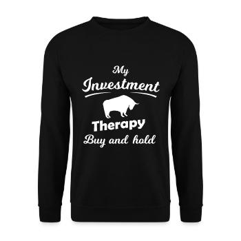 L’investisseur boursier - Sweat-shirt Unisexe - noir - Devant - Alina (178cm) & Michal (187cm)
