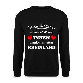 Rheinland - Unisex Pullover - Schwarz - Vorne - Alina (178cm) & Michal (187cm)
