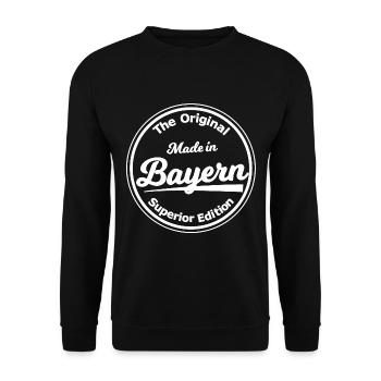 Daheim in Bavaria - Unisex Pullover - Schwarz - Vorne - Alina (178cm) & Michal (187cm)