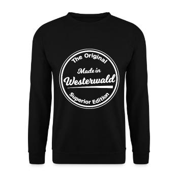Chez soi dans le Westerwald - Sweat-shirt Unisexe - noir - Devant - Alina (178cm) & Michal (187cm)