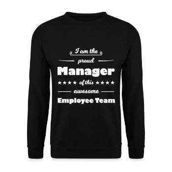 The funny manager - Unisex Sweatshirt - black - Front - Alina (178cm) & Michal (187cm)